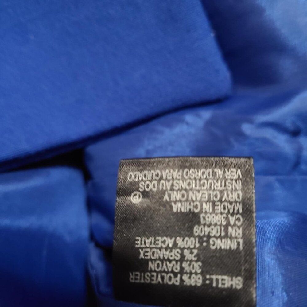 Isabella DeMarco Tahari Blue Double Breasted Jacket size 2 - Picture 7 of 11